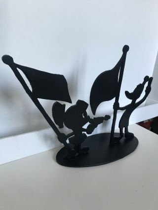 LE Daffy Duck Marvin Martian Tex Welch Cast Iron Shadow Silhouette Sculpture 362 2