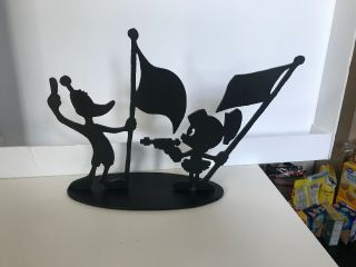 LE Daffy Duck Marvin Martian Tex Welch Cast Iron Shadow Silhouette Sculpture 362 8