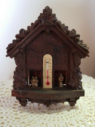 Vintage Mystic Weather Forecaster Thermometer (hansel,  Gretel & Old Witch) Usa
