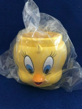 1992 Kfc Promo Tweety Bird Looney Tunes Plastic Mug Collector Coffee Cup