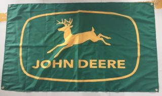 John Deere Banner Flag Sign - Green & Yellow - 3 Ft X 5 Ft