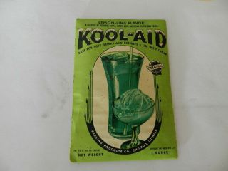 Vintage 1942 Kool - Aid Package - Nos - Lemon - Lime - Vintage Picnic - Vintage Camping
