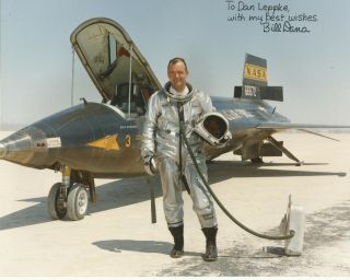 8 " X 10 " Autographed Photo Bill Dana,  Nasa & Air Force Pilot