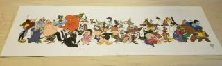Warner Bros 1995 " Looney Tune Line Up " Animated Sericel 42 " Wx 13.  5 " H