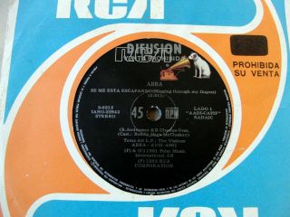Abba 45 Promo Slipping Through My Fingers Sung In Spanish Southamerica 7 " 1982
