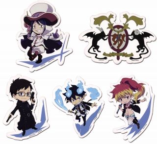 Blue Exorcist Full Sticker Set Of 5 Rin Mephesto Yukio Anime Licensed Rare