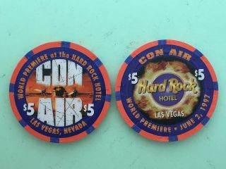 Hard Rock Con Air $5 Casino Chip - Mint/new