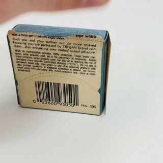 Small Box of Vintage Trojan - ENZ Condom Box Vintage Trojans Latex Rubbers 4