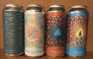 Hudson Valley Brewery 4 Cans Animal Balloons Pillow Hat Solace Simulacra Monkish