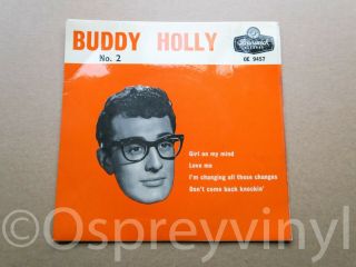 Buddy Holly ‎– Buddy Holly No.  2 Rare Ep Cover Brunswick ‎– Oe 9457