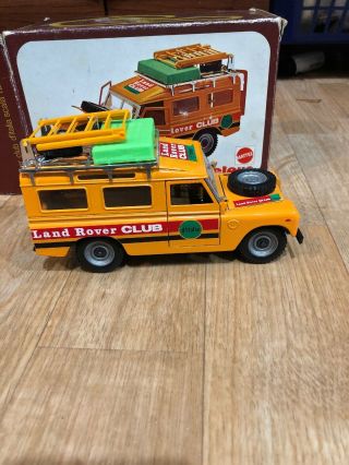 Vintage Land Rover Club 1/28 8580 Orange Mebetoys Italy Mattel