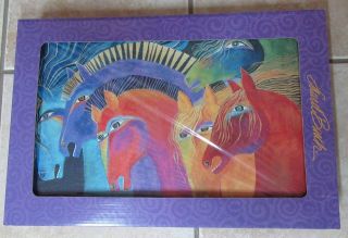 Laurel Burch On Canvas Wild Horses On Fire 12.  5 " X19 " Wall Art Orig Packaging