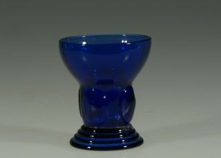 Vintage Martinsville Glass Company Cobalt Blue Moondrops Shot Glass C.  1935