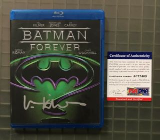 Val Kilmer Signed Batman Forever Blu - Ray Disc Cover Autographed Psa/dna