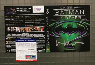 Val Kilmer Signed BATMAN Forever Blu - Ray Disc Cover Autographed PSA/DNA 2