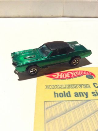 Vintage 1967 Hot Wheels Redline Custom Eldorado Emerald Green Hong Kong