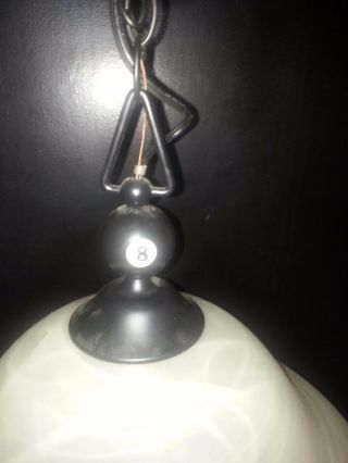 Authentic Budweiser pendant light fixture featuring 8 ball trim with glass globe 3