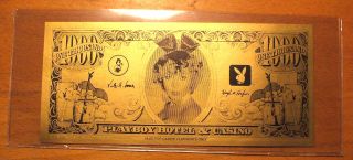 Playboy Casino Fun Nite $1000.  Bill - Bunny Money - Atlantic City,  N.  J.  -