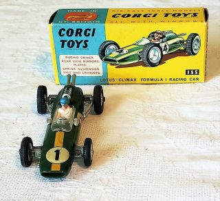 Corgi Toys Great Britain Lotus - Climax Formula 1 Racing Car 155 60 ' s V RARE MIB 3