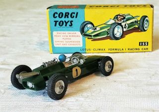 Corgi Toys Great Britain Lotus - Climax Formula 1 Racing Car 155 60 ' s V RARE MIB 7