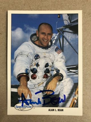 Alan Bean Authentic Hand Signed Sports Card Nasa Apollo 12 Nasa Skylab