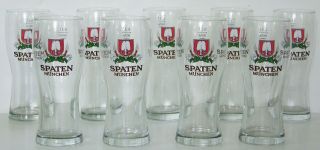 Set Of 9 Rastal 6.  5 Inch Tall Spaten Munchen 0,  3l Beer Glass Made In Germany