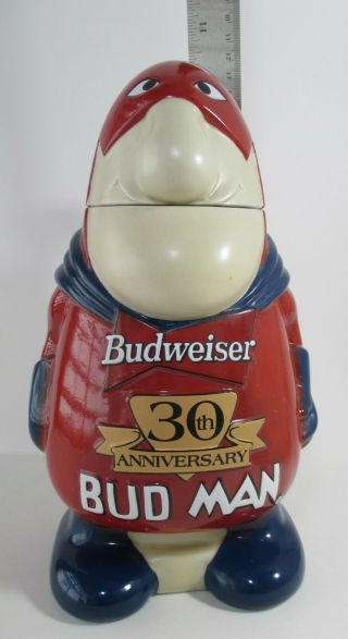 Budweiser Bud Man 30th Anniversary Stein Cs 401 Box 1999