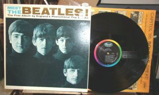 The Beatles ‎– Meet The Beatles 1964 Us Mono Pressing Capitol T 2047 Vg,  Vinyl