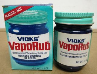 Vintage Nos Vicks Vaporub Jar