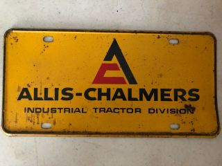 Allis - Chalmers Industrial Tractor Division Vanity License Plate