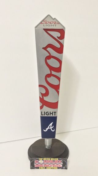 Coors Light Atlanta Braves Mlb Beer Tap Handle 12 " Tall - No Box