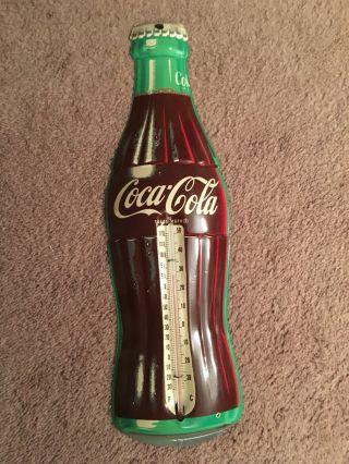 Vintage Tin Donasco Coca Cola Bottle Thermometer Sign
