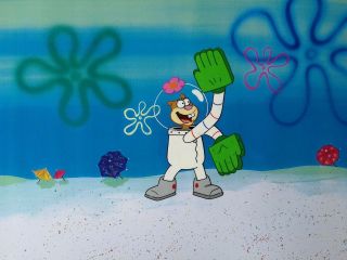 Nickelodeon Tv Spongebob Sponge Bob Animation Art Production Cel 60 Sandy