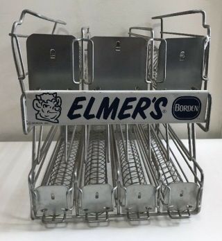 Vintage Metal Elmer’s Glue Borden Chemical Co Advertising Store Display Rack 2