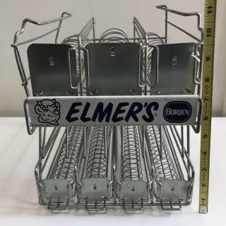 Vintage Metal Elmer’s Glue Borden Chemical Co Advertising Store Display Rack 8