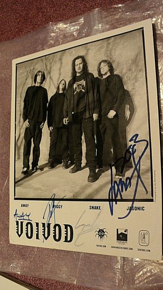 Voivod Promo Still Photo Signed Autographed All 4 Members Jason Framable