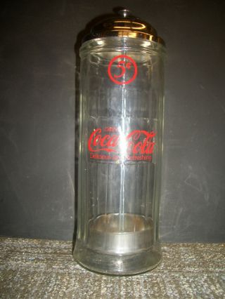 5 Cent Coca Cola Glass Straw Dispenser Holder By The 1800 