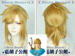 The Legend Of Zelda: Breath Of The Wild Link Cosplay Dark Gold Hair Wig Anime