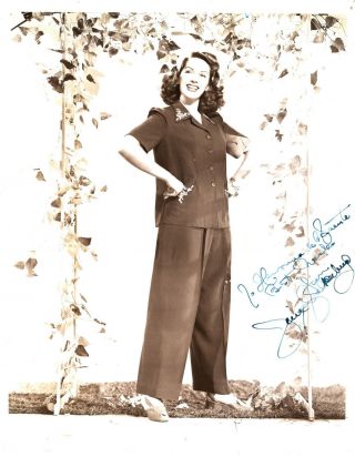 Actress Jinx Falkenburg,  Rare Signed Vintage Studio Photo.