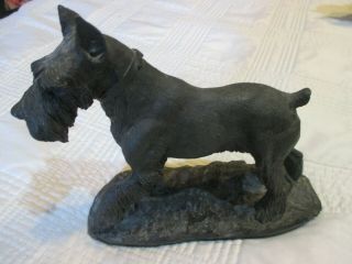 Schnauzer Dog Sculptured Texture Heredities Cast Iron Vintage