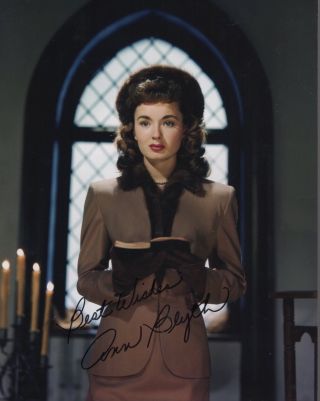Ann Blyth Hand Signed 8x10 Color Photo,  Actress From The 1950 