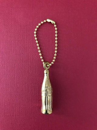 Vintage Brass Coca Cola Bottle Keychain Nos
