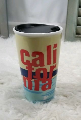 Starbucks California Beach Tumbler Traveler Cup Collector 