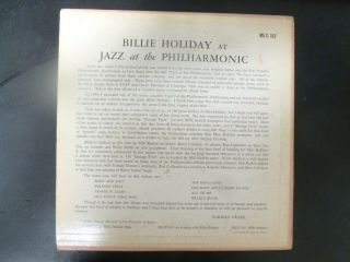 BILLIE HOLIDAY AT JAZZ AT THE PHILHARMONIC 10 