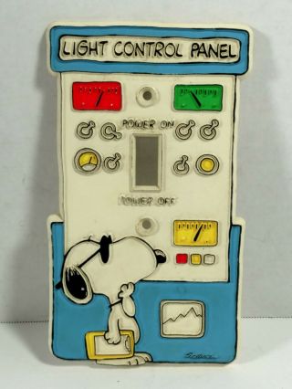 Vintage Peanuts Snoopy Light Control Panel Light Switch Cover