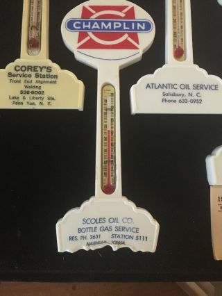 Vintage Champlin Pole Thermometer Scoles Gas Service Nashua Iowa Gas Advertising