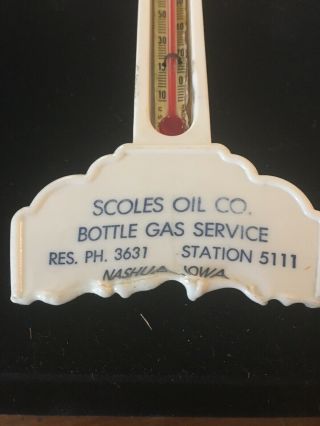Vintage Champlin Pole Thermometer Scoles Gas Service Nashua Iowa Gas Advertising 2
