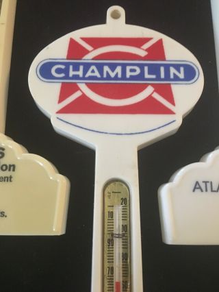 Vintage Champlin Pole Thermometer Scoles Gas Service Nashua Iowa Gas Advertising 4
