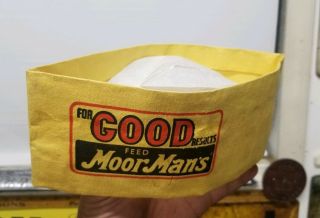 Vintage Moormans Feed Advertising Hat Cap - General Store Paper Classy Hat 3