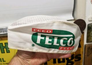 Vintage Felco Feed Advertising Hat Cap - General Store Cloth Classy Hat 2